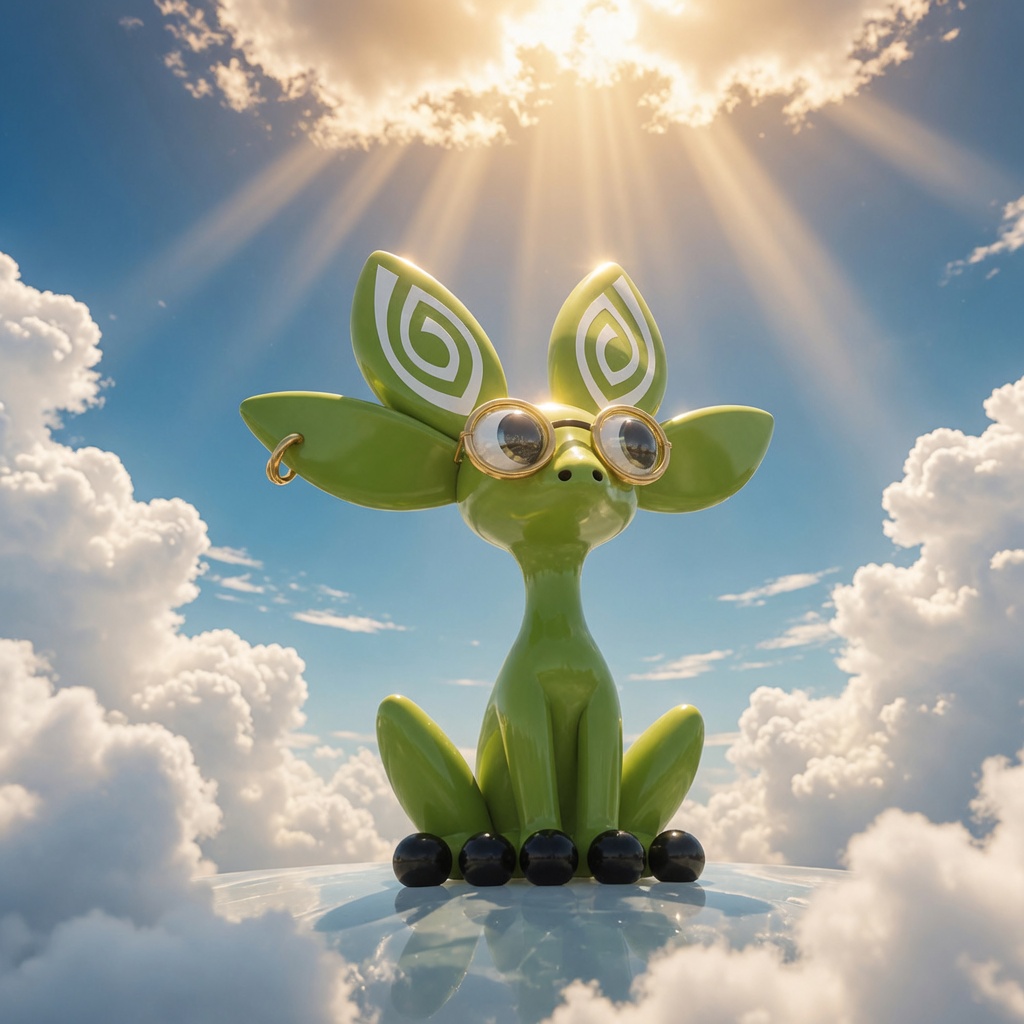 DIVA sitting above the clouds in bright open sky